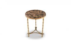  Maison Bagu s Maison Bagu s Hollywood Regency Brass Marble Side Table 1970s - 843400