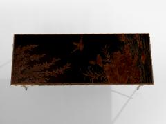  Maison Bagu s Maison Bagu s bamboo brass Chinese lacquered coffee table 1950s - 4251989
