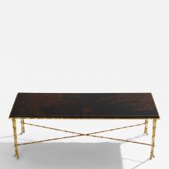  Maison Bagu s Maison Bagu s bamboo brass Chinese lacquered coffee table 1950s - 4256345