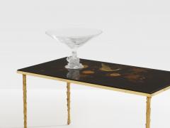  Maison Bagu s Maison Bagu s bamboo brass chinese lacquered small coffee table 1950s - 4447013