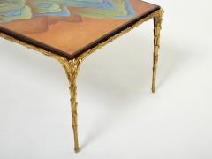  Maison Bagu s Maison Bagu s bamboo bronze Chinese lacquered coffee table 1960s - 2717758