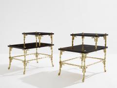  Maison Bagu s Maison Bagu s bamboo bronze chinoiserie lacquered end tables 1940s - 4050566