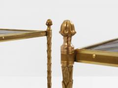  Maison Bagu s Maison Bagu s foliage gilt bronze chinoiserie lacquered end tables 1940s - 4245333