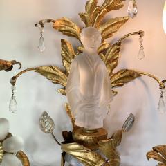  Maison Bagu s Maison Bague s Chinoiserie Wall Sconce 1950 s France - 3036858