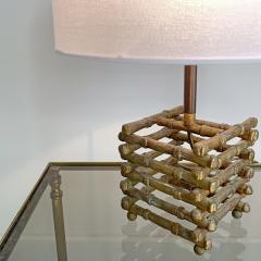  Maison Bagu s Maison Bagues Faux Bamboo Table Lamp 1950s - 3030963