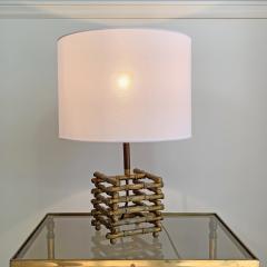  Maison Bagu s Maison Bagues Faux Bamboo Table Lamp 1950s - 3030968