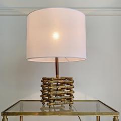  Maison Bagu s Maison Bagues Faux Bamboo Table Lamp 1950s - 3030969