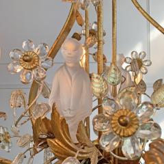  Maison Bagu s Maison Bagues Gilt Crystal Chinoiserie Chandelier - 3036893