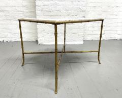  Maison Bagu s Maison Bagues Gilt Iron Carrara Marble Top Side Tables - 3016578
