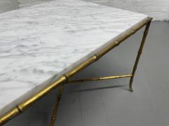  Maison Bagu s Maison Bagues Gilt Iron Carrara Marble Top Side Tables - 3016579
