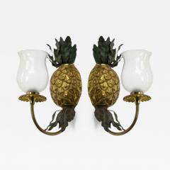  Maison Bagu s Maison Bagues Gold Bronze Pineapple Pair of Sconces - 894645
