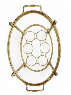  Maison Bagu s Maison Bagues Oval Brass Bar Cart Circa 1960 - 4703439