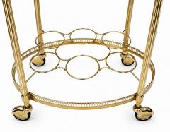  Maison Bagu s Maison Bagues Oval Brass Bar Cart Circa 1960 - 4703440