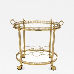  Maison Bagu s Maison Bagues Oval Brass Bar Cart Circa 1960 - 4703459