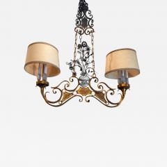  Maison Bagu s Maison Bagues Rock Crystal Double Pendant Pool Table Chandelier - 3304581