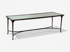  Maison Bagu s Maison Bagues Style Bronze Mirror Faux Bois Coffee Table France 1940s - 4392119