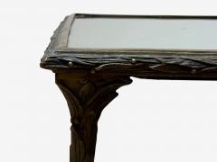  Maison Bagu s Maison Bagues Style Bronze Mirror Faux Bois Coffee Table France 1940s - 4392122
