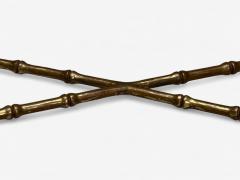  Maison Bagu s Maison Bagues Style Faux Bamboo Brass Glass Coffee Table France 1940s - 4150608