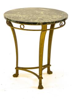  Maison Bagu s Maison Bagues early coffee table in gold leaf wrought iron - 1546303
