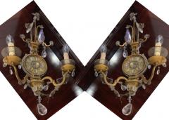  Maison Bagu s Maison Bagues early rarest pair of gold leaf wrought iron sconces - 1816677