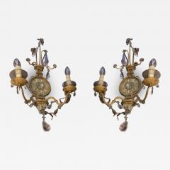  Maison Bagu s Maison Bagues early rarest pair of gold leaf wrought iron sconces - 1817621