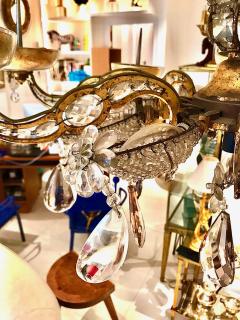  Maison Bagu s Maison Bagues rarest superb early baroque gold leaf wrought iron chandelier - 2391115