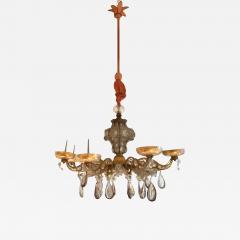  Maison Bagu s Maison Bagues rarest superb early baroque gold leaf wrought iron chandelier - 2392980
