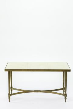  Maison Bagu s Maison Bagues superb gold bronze coffee table with parchment top - 828857