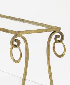  Maison Bagu s Maison bagues early gold leaf wrought iron 2 tier side table with magazine rack - 948513