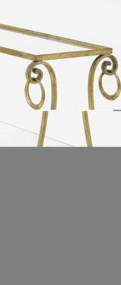  Maison Bagu s Maison bagues early gold leaf wrought iron 2 tier side table with magazine rack - 948516