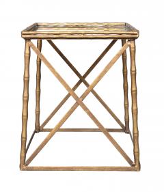  Maison Bagu s Mid Century Brass And Mirror Low Table - 4524418