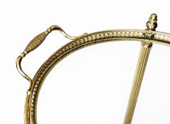  Maison Bagu s Mid century Maison Bagu s Brass Oval Bar Cart circa 1960 - 4705832