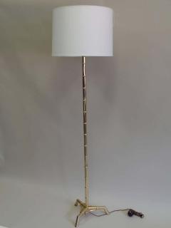  Maison Bagu s Pair Large French Mid Century Brass Faux Bamboo Floor Lamps by Maison Bagues - 1799938