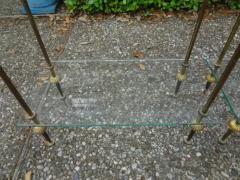  Maison Bagu s Pair of French Maison Bagues Attributed Brass and Glass Tables - 4136593