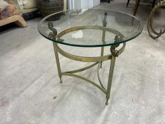  Maison Bagu s Pair of Italian Brass and Glass Tables - 4193596