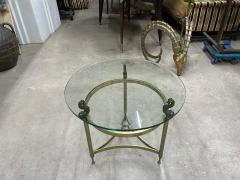  Maison Bagu s Pair of Italian Brass and Glass Tables - 4193609