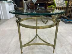  Maison Bagu s Pair of Italian Brass and Glass Tables - 4193639