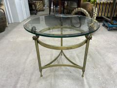  Maison Bagu s Pair of Italian Brass and Glass Tables - 4193659