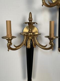  Maison Bagu s Pair of Louis XVI French Style Wall Sconces Maison Bagues Hollywood Regency - 3339429