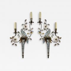  Maison Bagu s Pair of Maison Bagu s Parrot and Torch Wall Sconces - 2922373