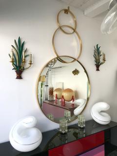  Maison Bagu s Pair of Sconces Bamboo Palm Bronze by Maison Bagues France 1970s - 665423