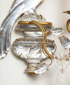  Maison Bagu s Pair of Vintage Maison Bagu s Rock Crystal Bird Form Sconces - 1779402