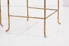  Maison Bagu s Set of 3 Bronze Bamboo Nesting Tables with Mirrors by Maison Bagu s France - 2347384