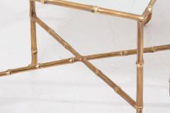  Maison Bagu s Set of 3 Bronze Bamboo Nesting Tables with Mirrors by Maison Bagu s France - 2347388