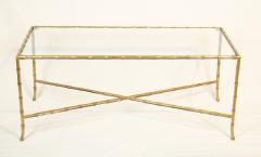  Maison Bagu s Soild Brass Faux Bamboo Table - 3664748