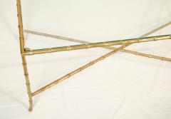  Maison Bagu s Soild Brass Faux Bamboo Table - 3664750