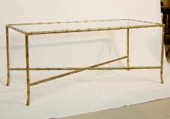  Maison Bagu s Soild Brass Faux Bamboo Table - 3664757