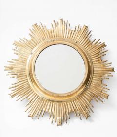  Maison Bagu s Solid Brass High Quality Sunburst Mirror France 1950s - 794203