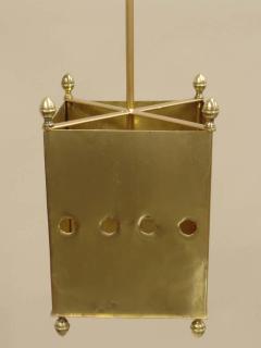  Maison Bagu s Two French Mid Century Modern Neoclassic Brass Pendants Lanterns Maison Bagu s - 1759369