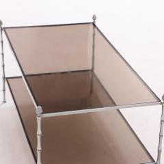  Maison Bagu s Unusual bronze faux bamboo coffee table attributed to Maison Bagu s C 1950  - 4234277